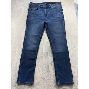 tpj The Perfect Jean Mens Slim Thick Stretch Blue Denim Jeans 36x32 Meas: 36x31